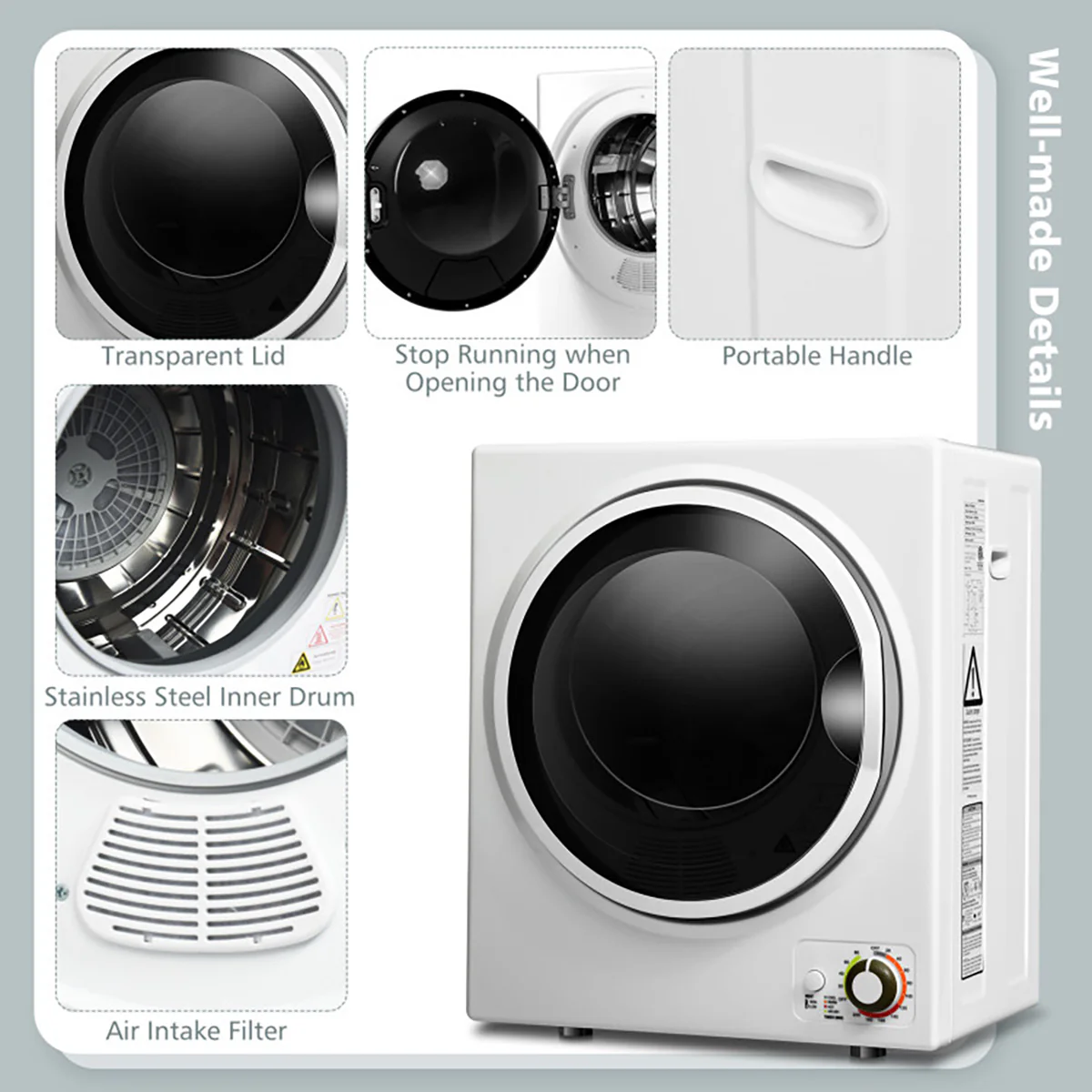 1.5 Cu. Ft. Compact Electric Clothes Dryer - Image 25