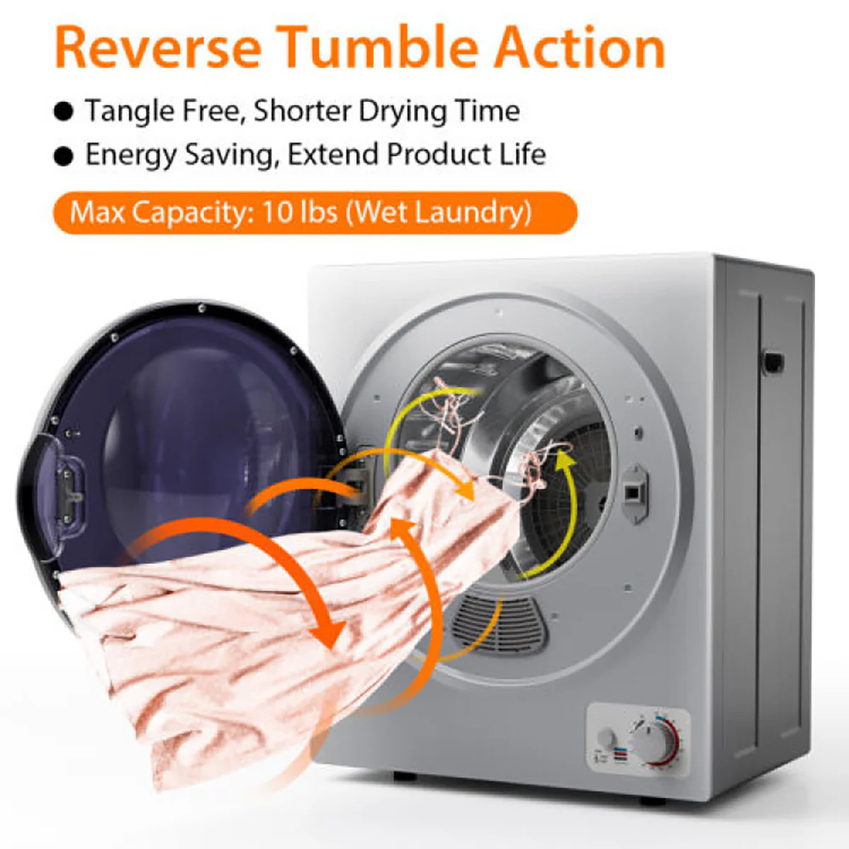 1.5 Cu. Ft. Compact Electric Clothes Dryer - Image 4