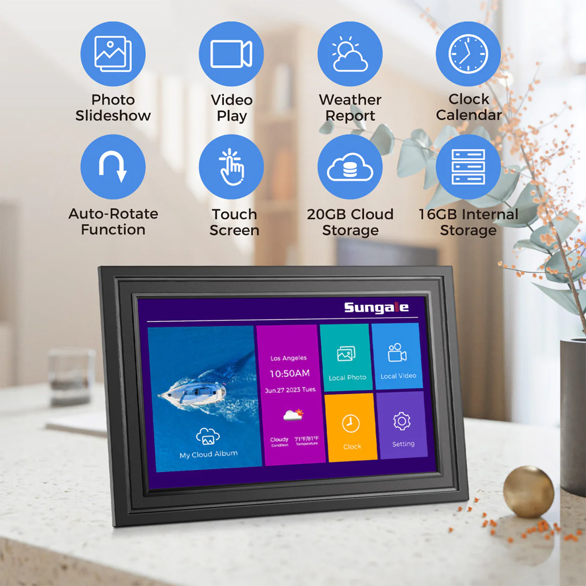 10'' Digital Smart Photo Frame - Image 7