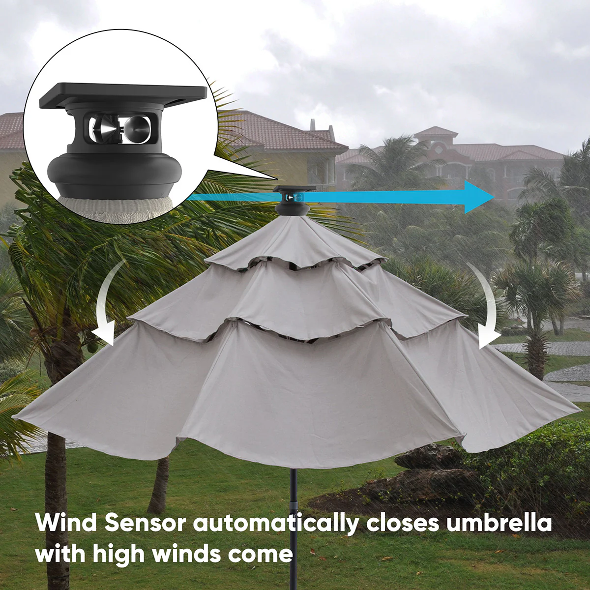 11' Smart Outdoor Umbrella - Image 25