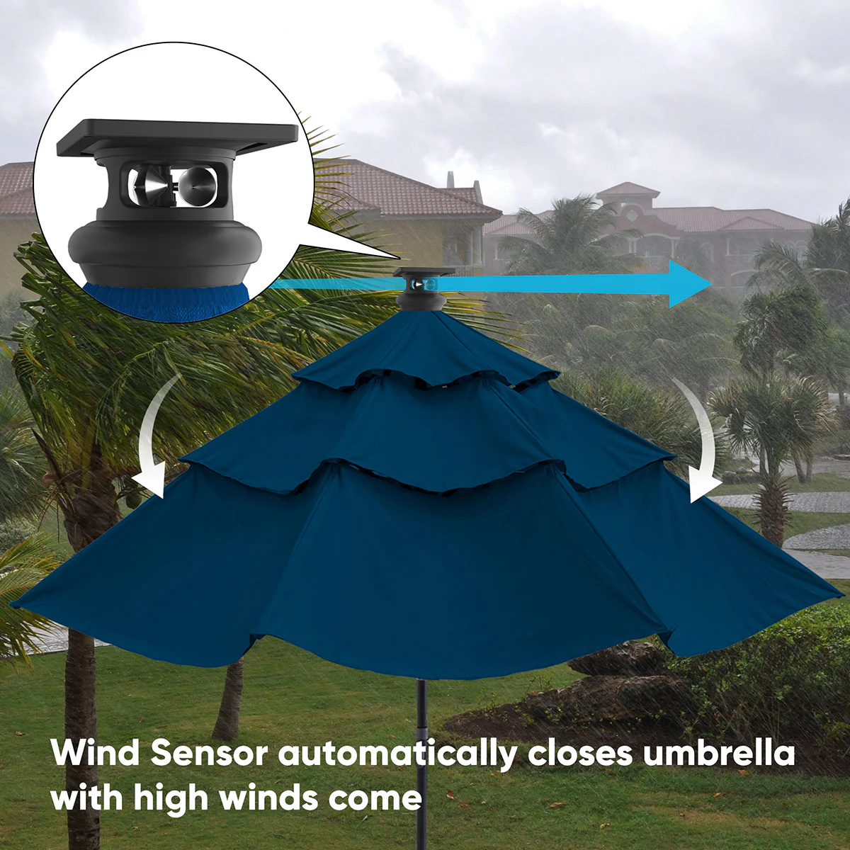 11' Smart Outdoor Umbrella - Image 3
