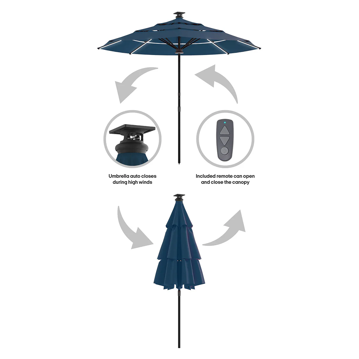 11' Smart Outdoor Umbrella - Image 30