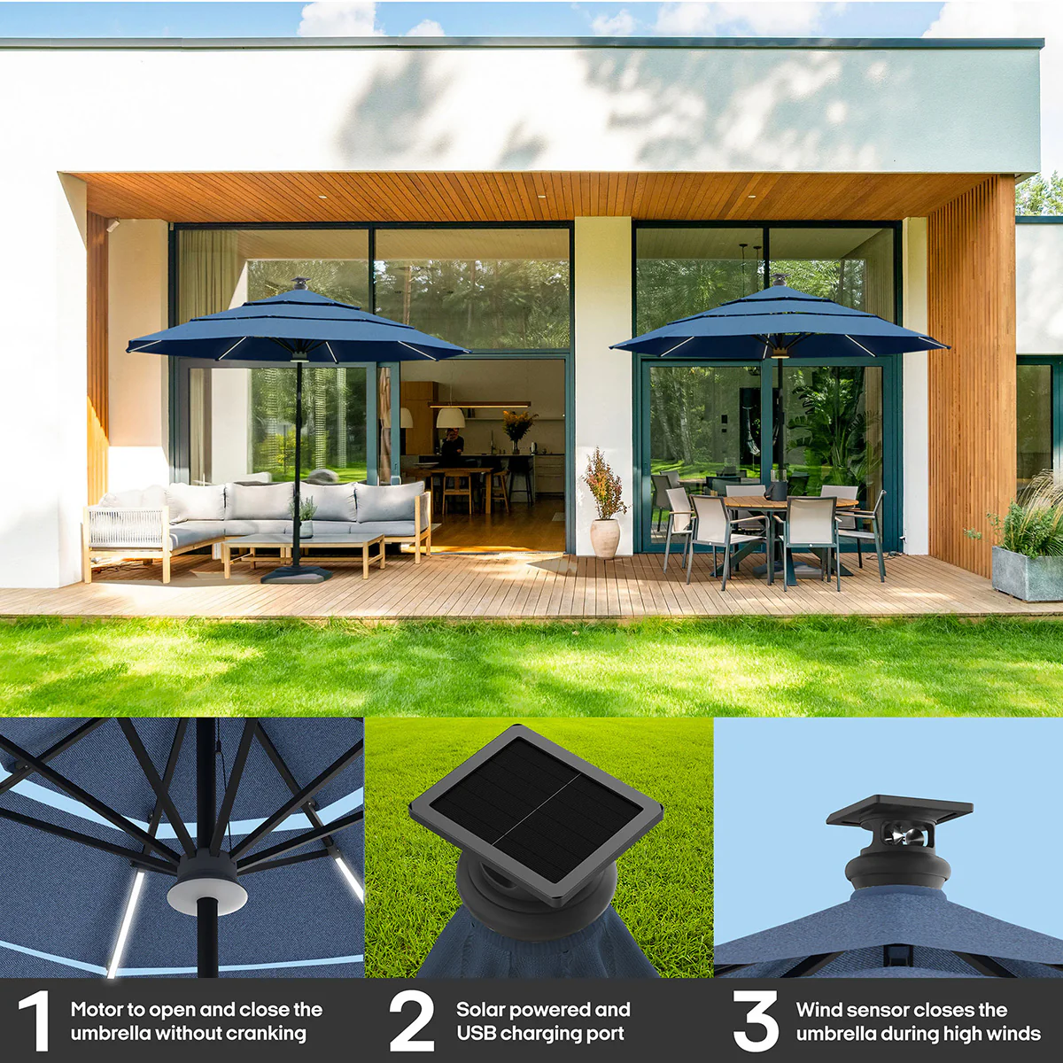11' Smart Outdoor Umbrella - Image 4