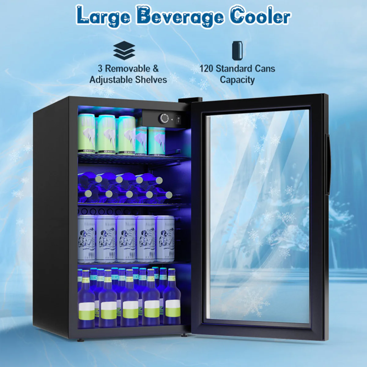 120 Can Beverage Refrigerator with Glass Door - Image 3