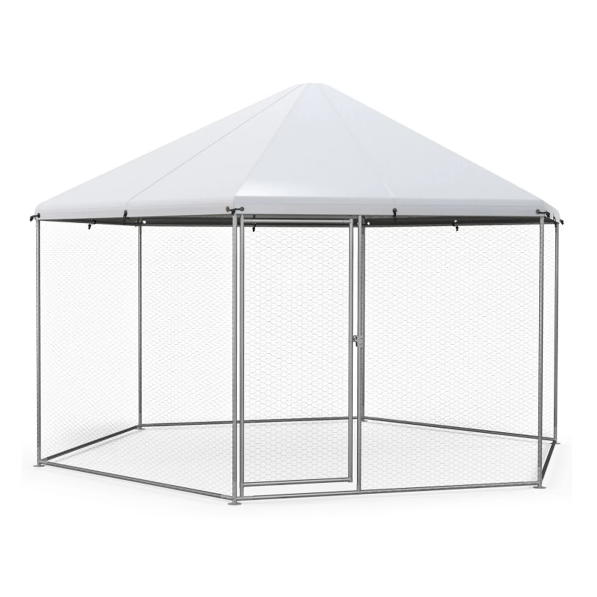 13' Wire Mesh Hexagonal Chicken Coop - Image 10