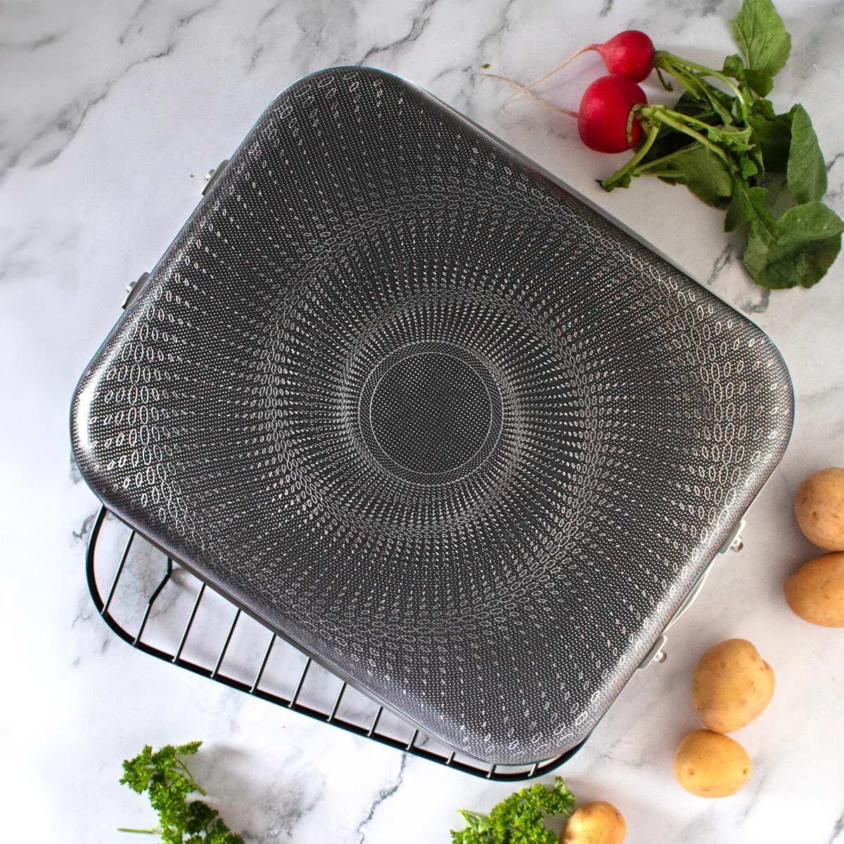14'' Hybrid Nonstick Roasting Pan with Rack - Image 5