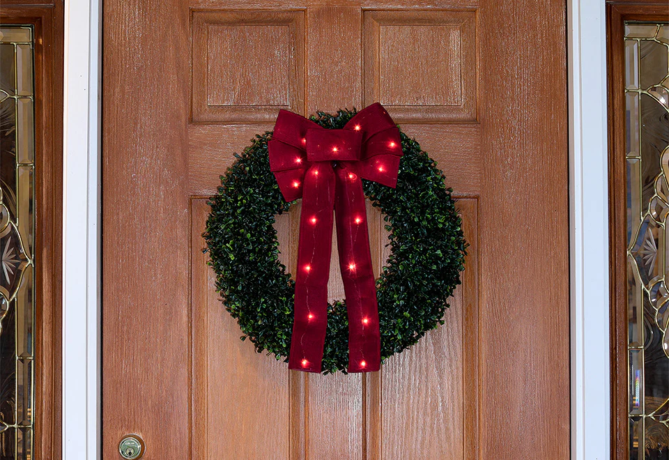18” Cordless Light-Up Holiday Ribbon - Image 4