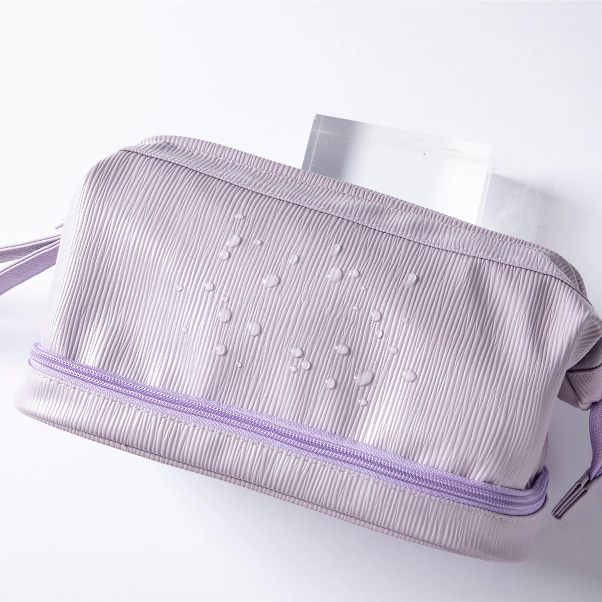 2-in-1 Cosmetic Case with Makeup Brush Compartment