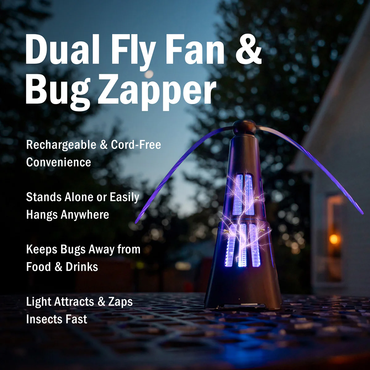 2-in-1 Fly Fan + Zapper (Set of 2) - Image 9