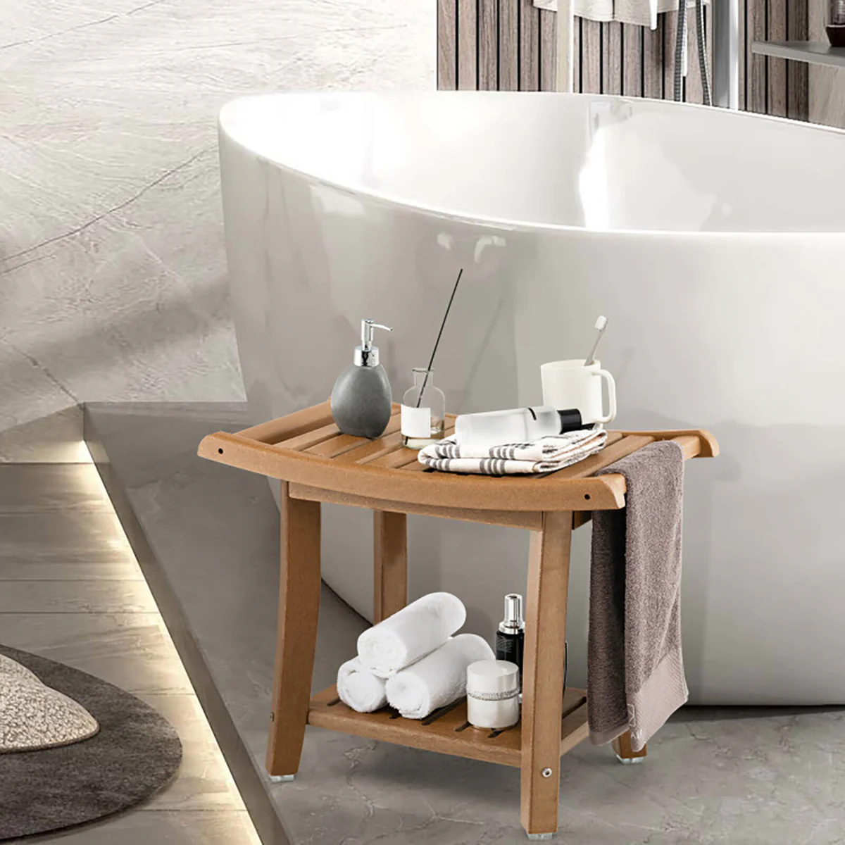 2-Tier Bathroom Shower Bench - Image 16