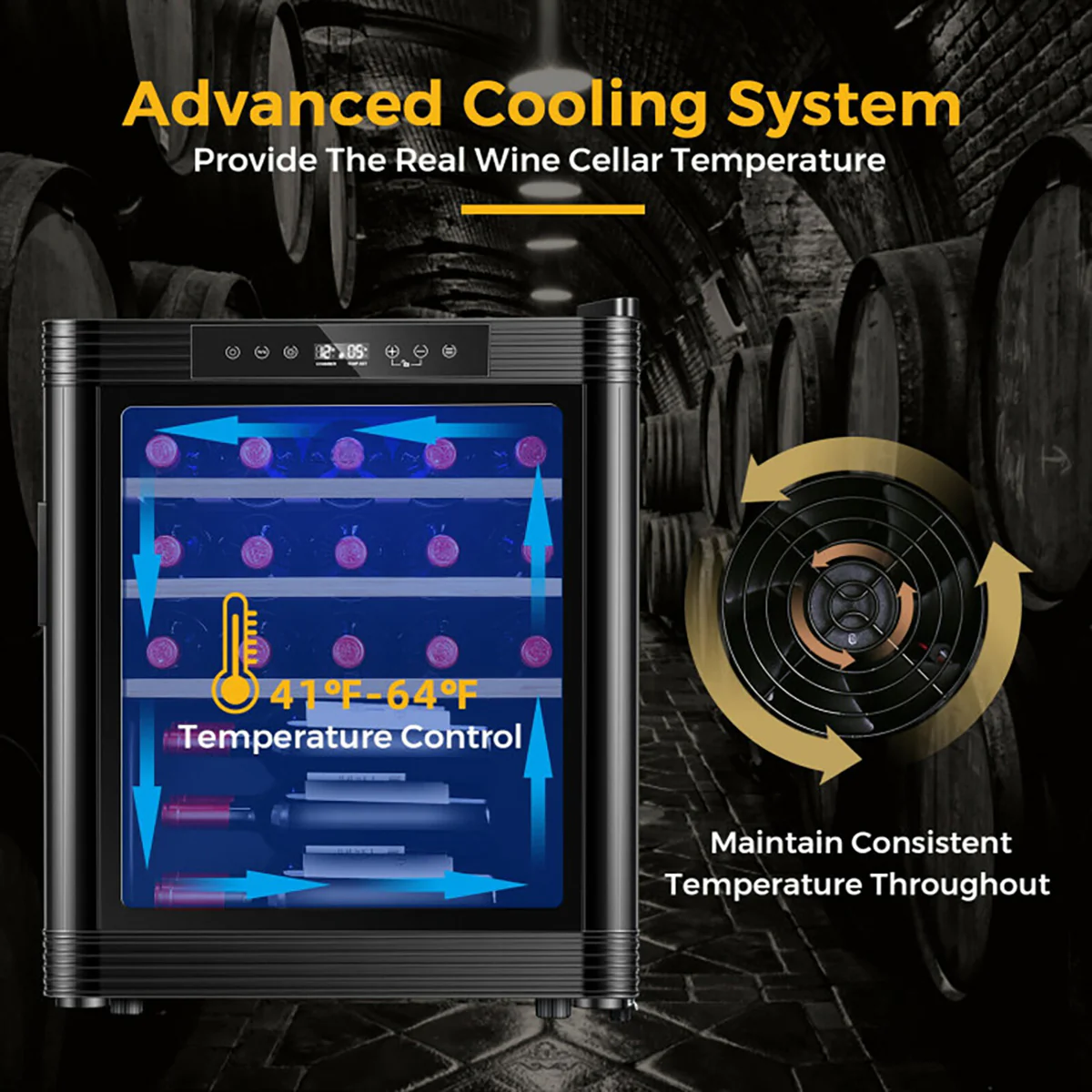 21 Bottle Compressor Wine Cooler Refrigerator - Image 3