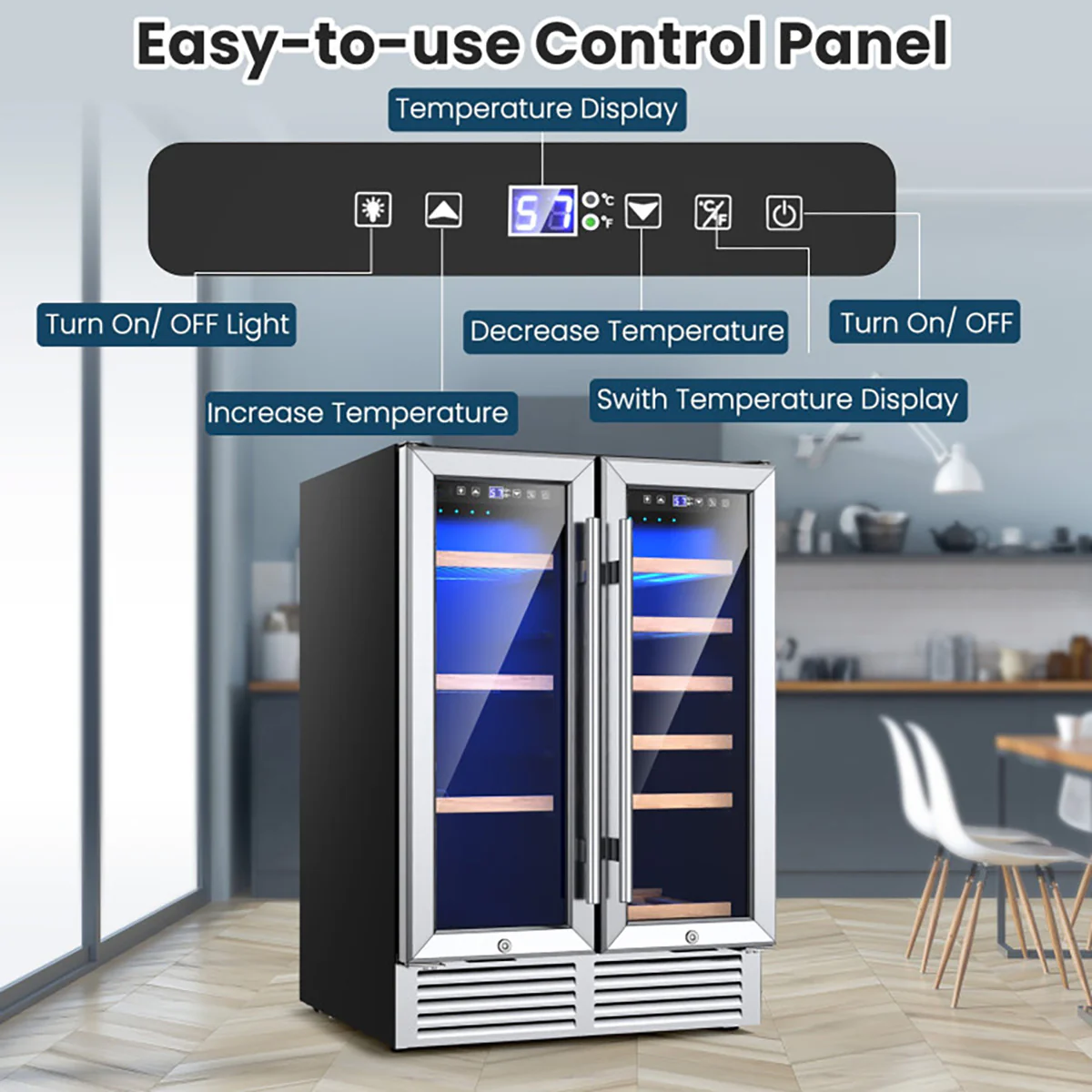 24'' Dual Zone Wine and Beverage Cooler - Image 4