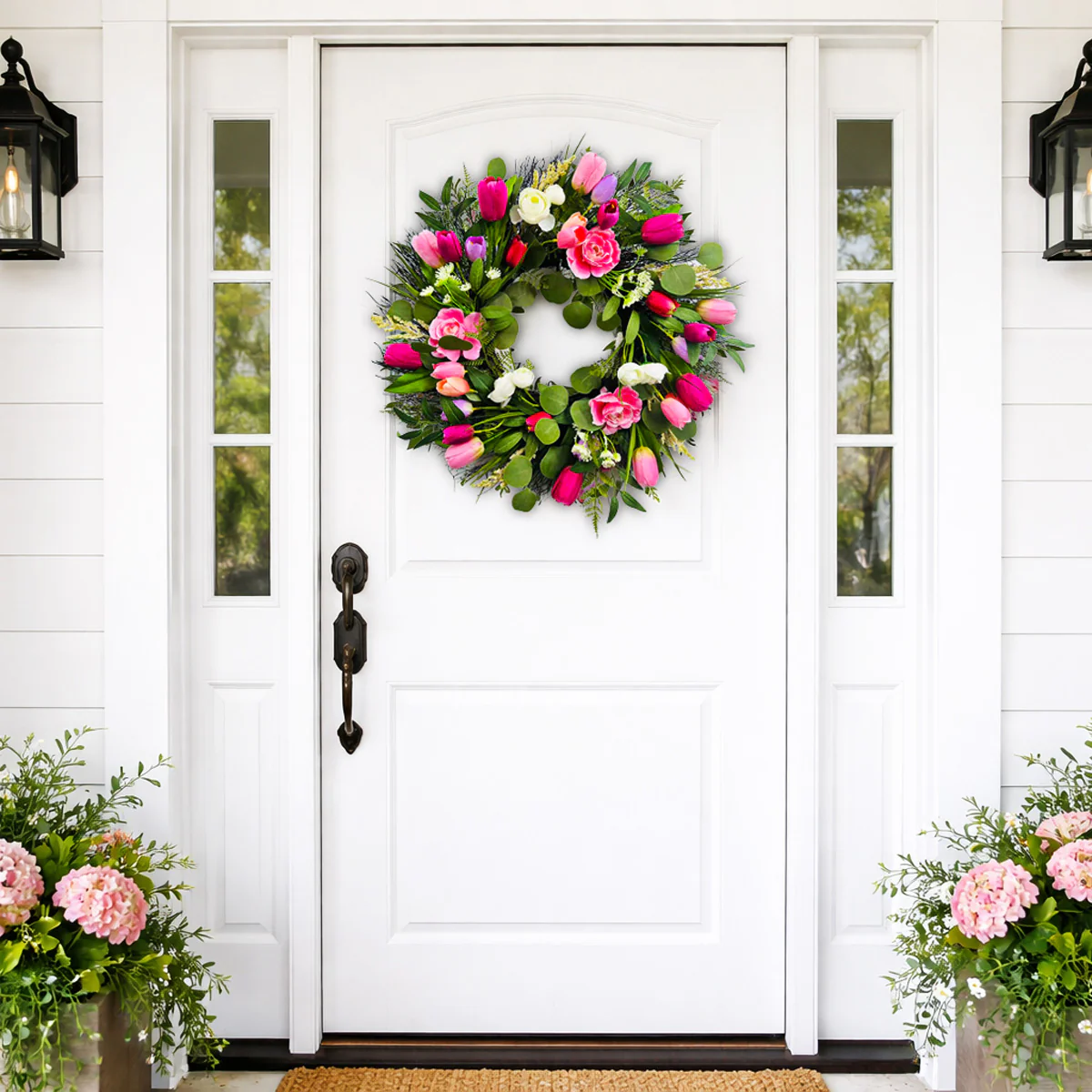 24'' Solar LED Wreath