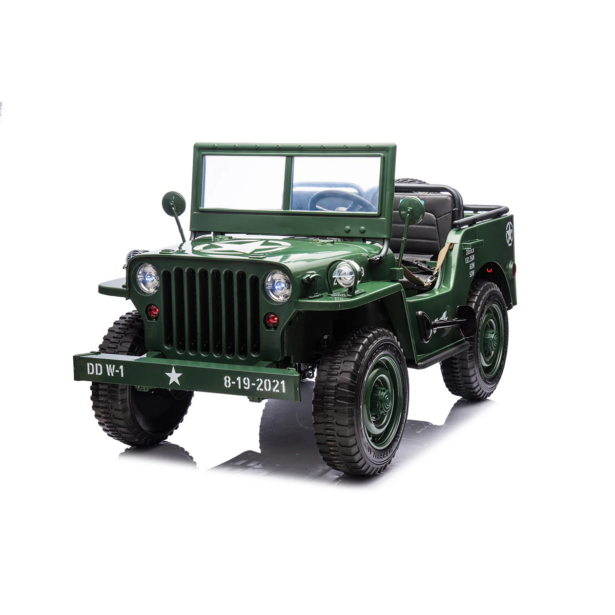 24V Military Willy Jeep Ride-On - Image 2