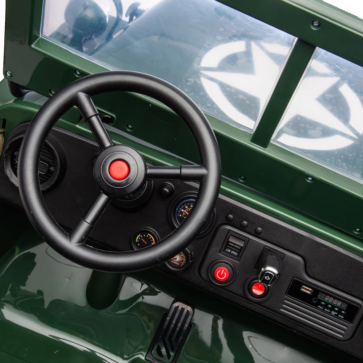 24V Military Willy Jeep Ride-On - Image 9