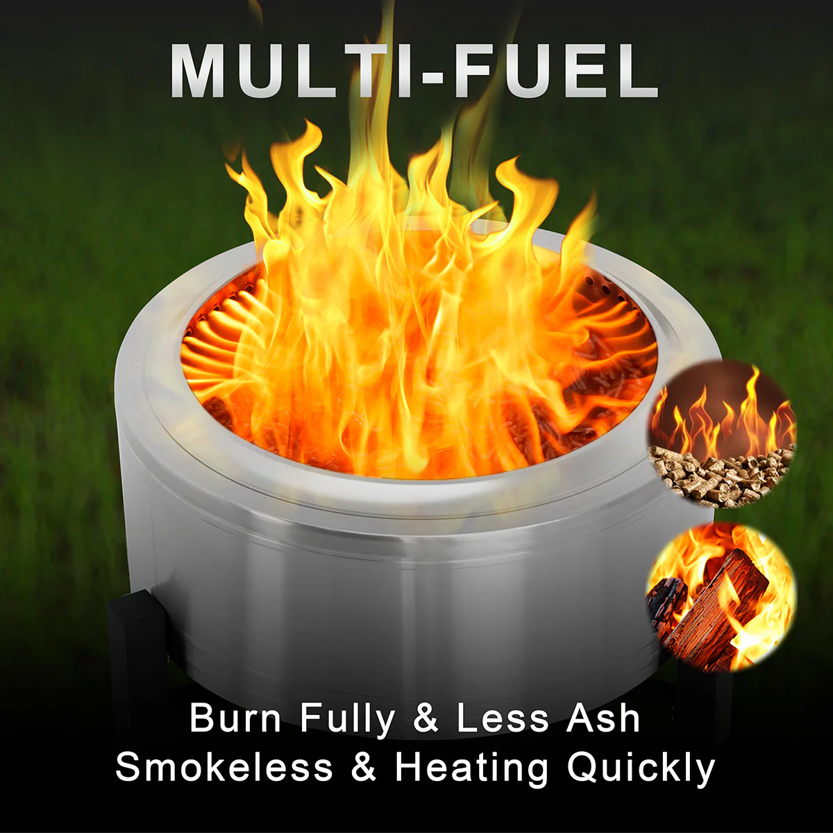 27'' Outdoor Smokeless Wood-Burning Fireplace - Image 12