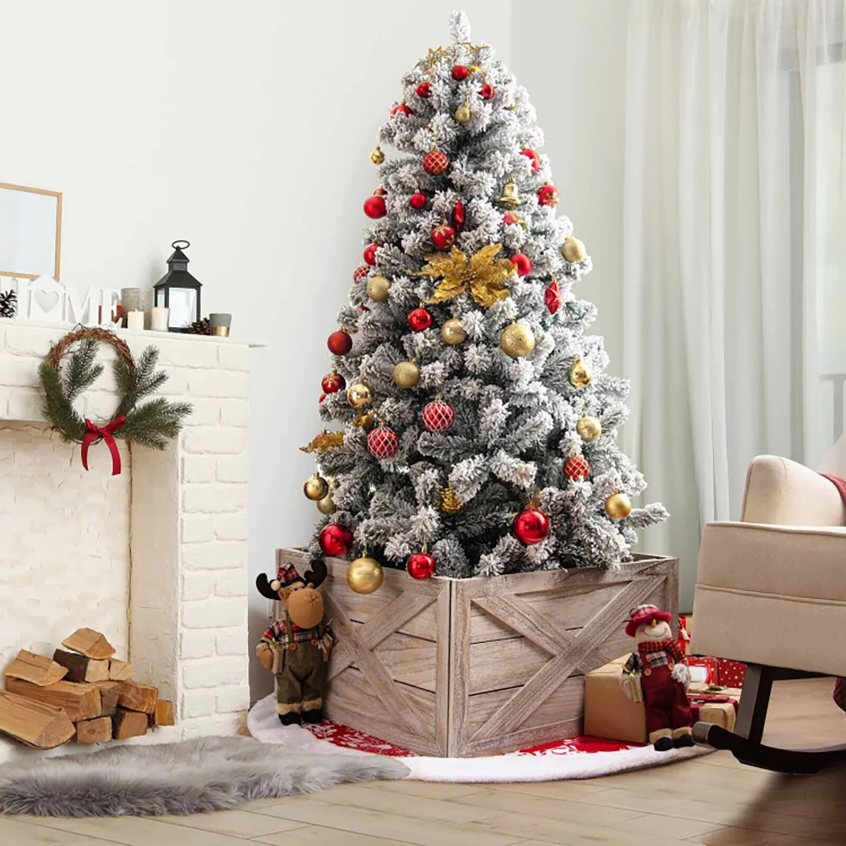 28.5'' Wooden Christmas Tree Collar