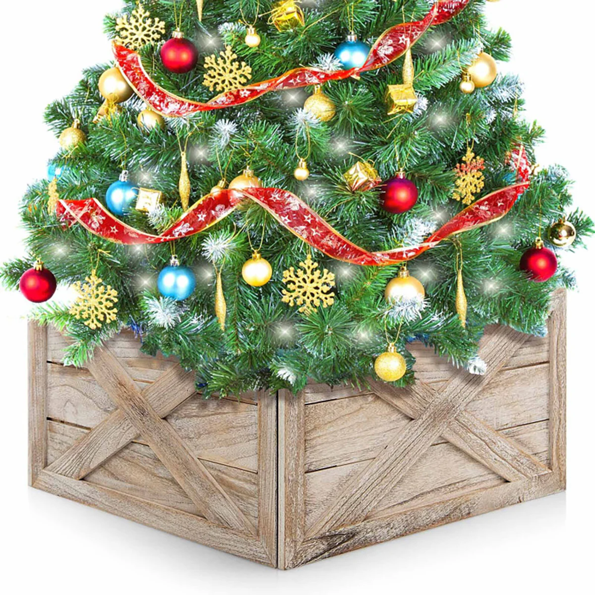 28.5'' Wooden Christmas Tree Collar - Image 2