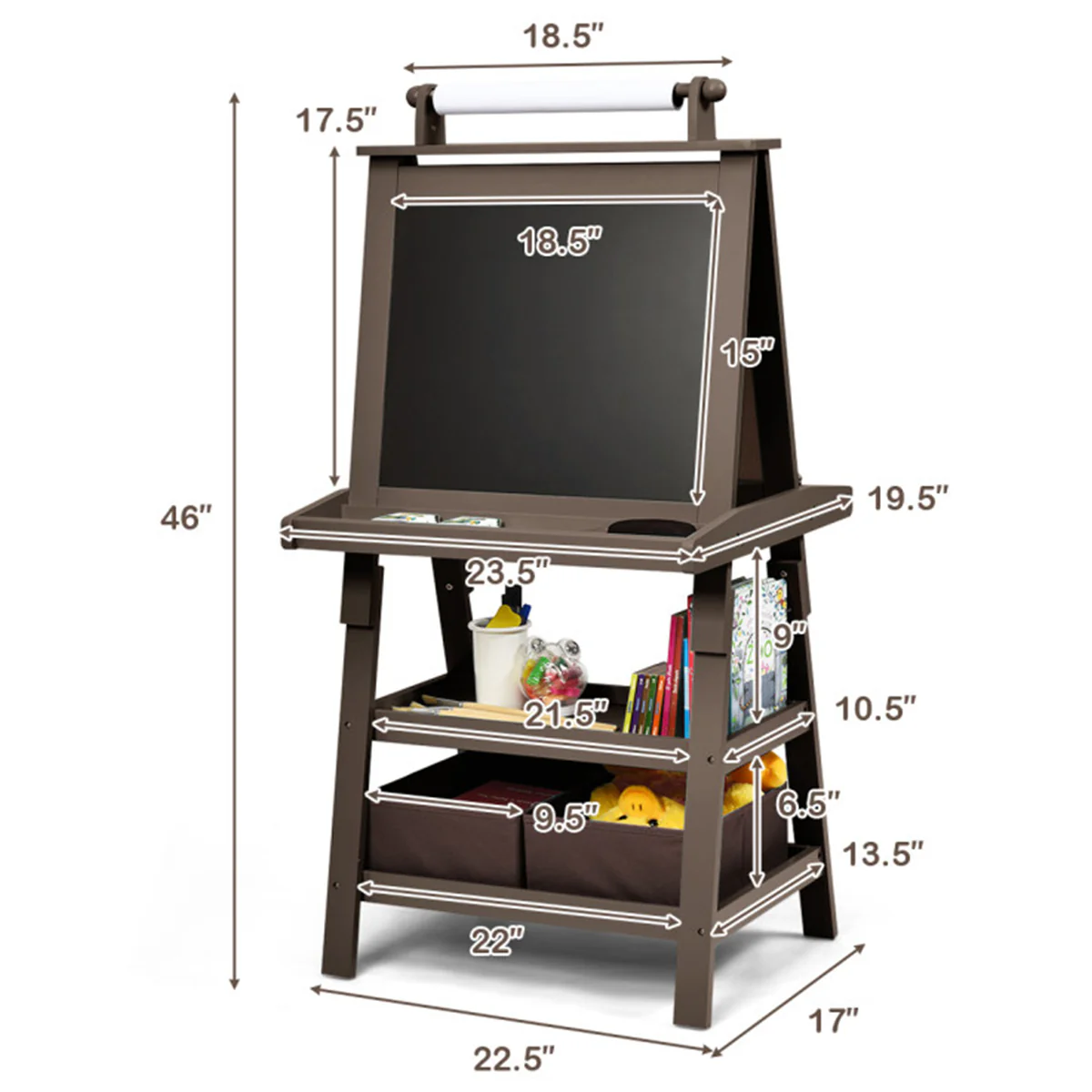 3-in-1 Kids Double-Sided Art Easel - Image 10