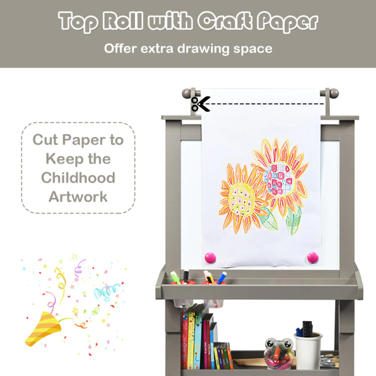 3-in-1 Kids Double-Sided Art Easel - Image 16