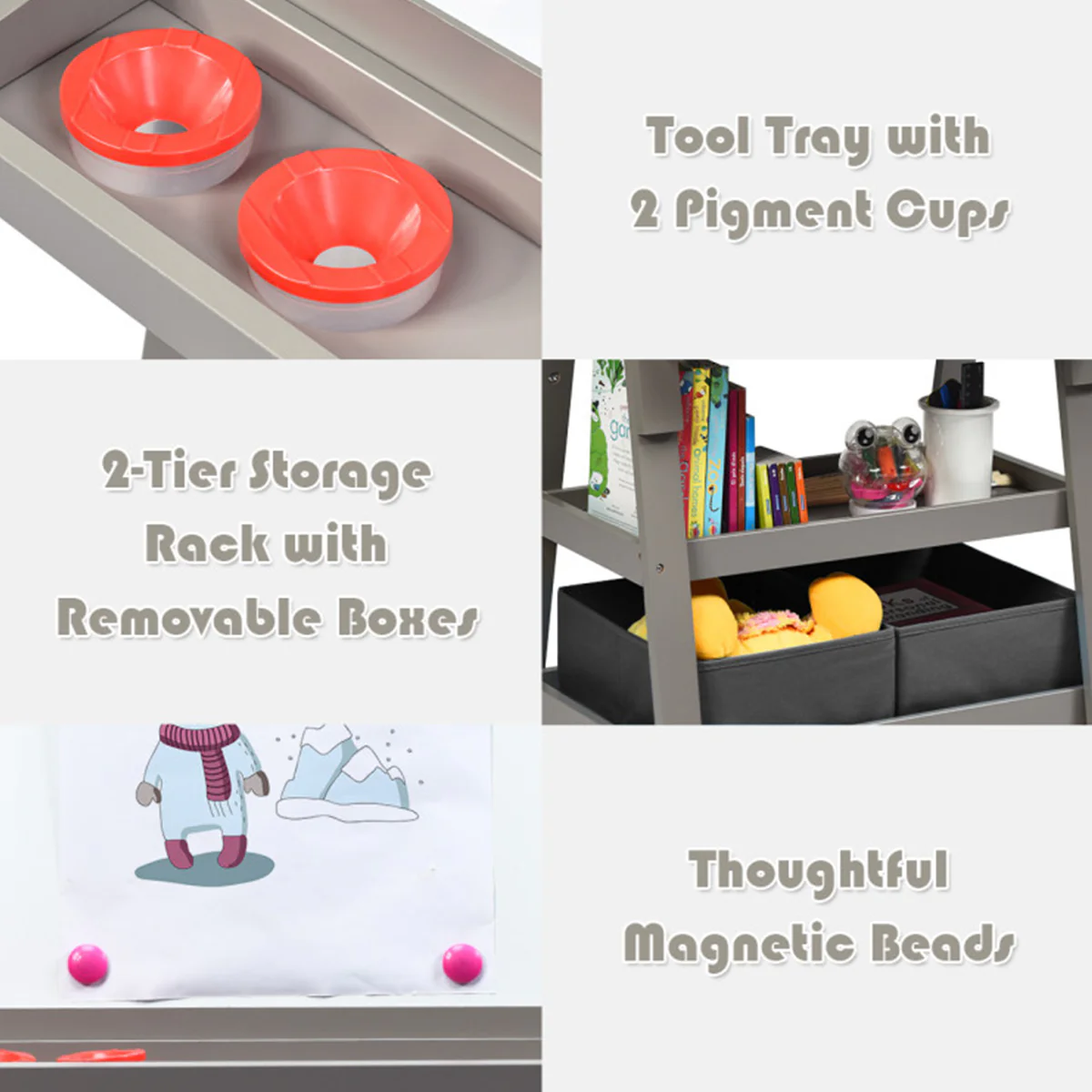 3-in-1 Kids Double-Sided Art Easel - Image 17