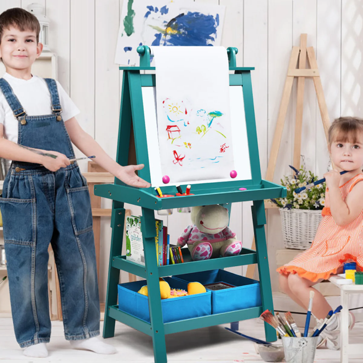3-in-1 Kids Double-Sided Art Easel - Image 23