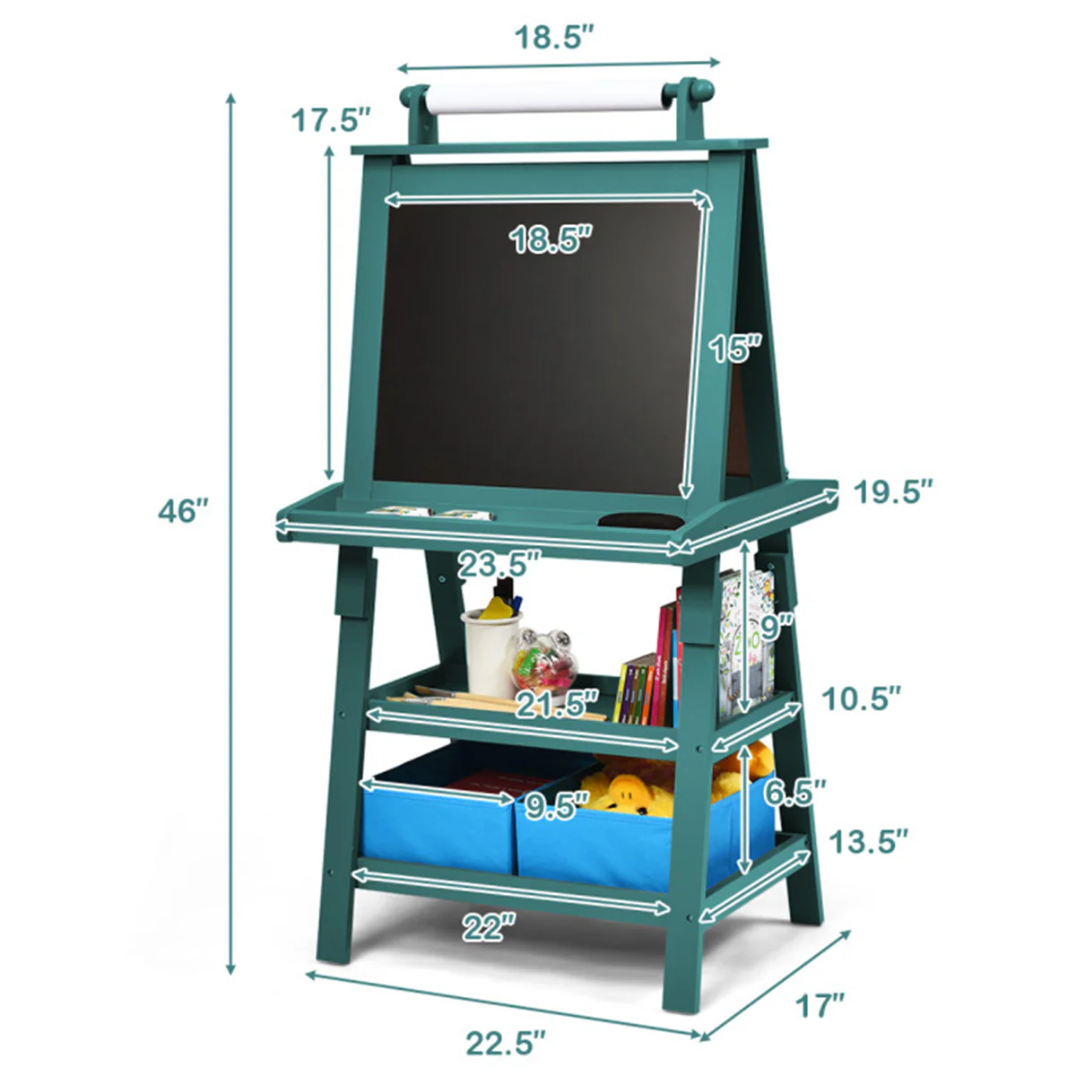 3-in-1 Kids Double-Sided Art Easel - Image 30