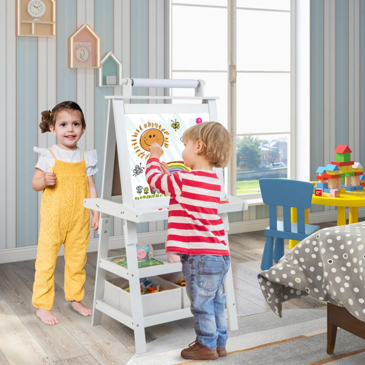 3-in-1 Kids Double-Sided Art Easel - Image 41