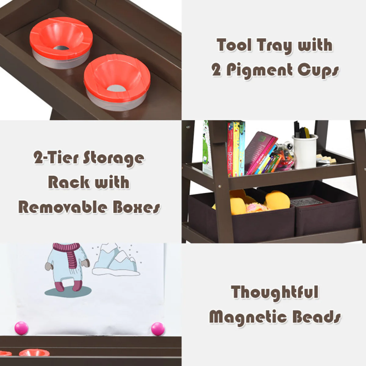 3-in-1 Kids Double-Sided Art Easel - Image 6