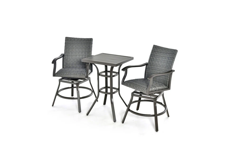 3-Piece Swivel Bar Set with 4D Air Fiber Cushions - Image 10