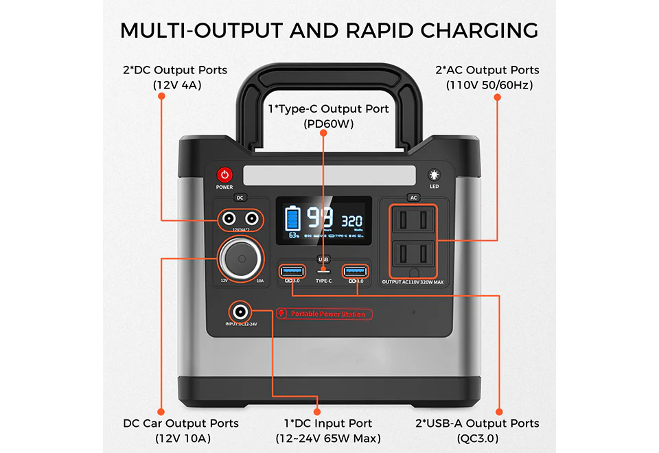 320W Outdoor Portable Power Station - Image 9