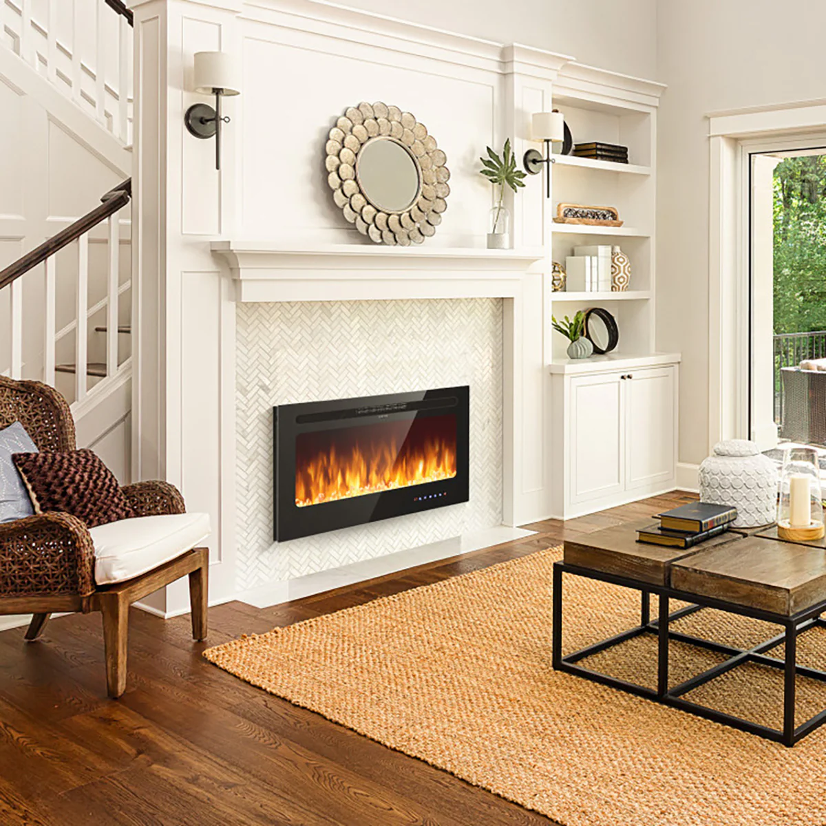 36'' Recessed/Wall-Mounted Electric Fireplace - Image 7