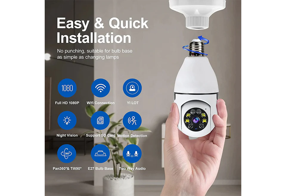 360-Degree Lightbulb Camera - Image 4