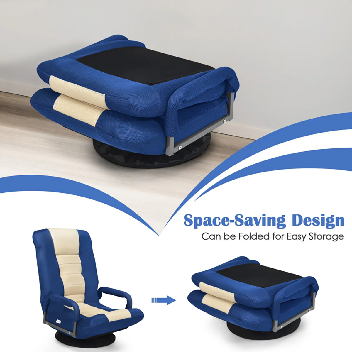 360-Degree Swivel Gaming Floor Chair - Image 16