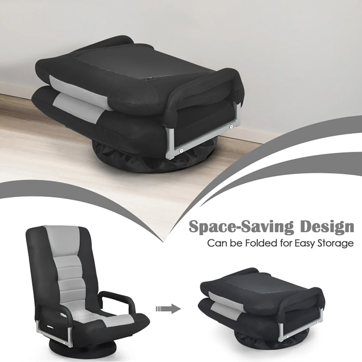 360-Degree Swivel Gaming Floor Chair - Image 25
