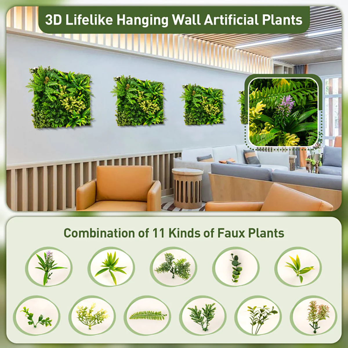 3D Hanging Greenery Hedge (Set of 2) - Image 6