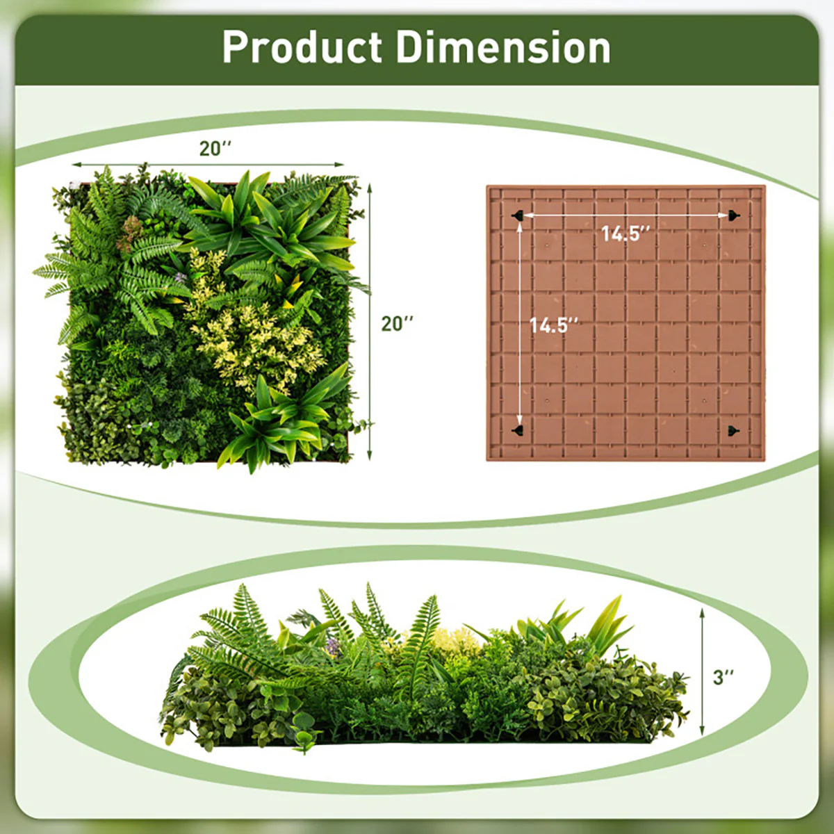 3D Hanging Greenery Hedge (Set of 2) - Image 7