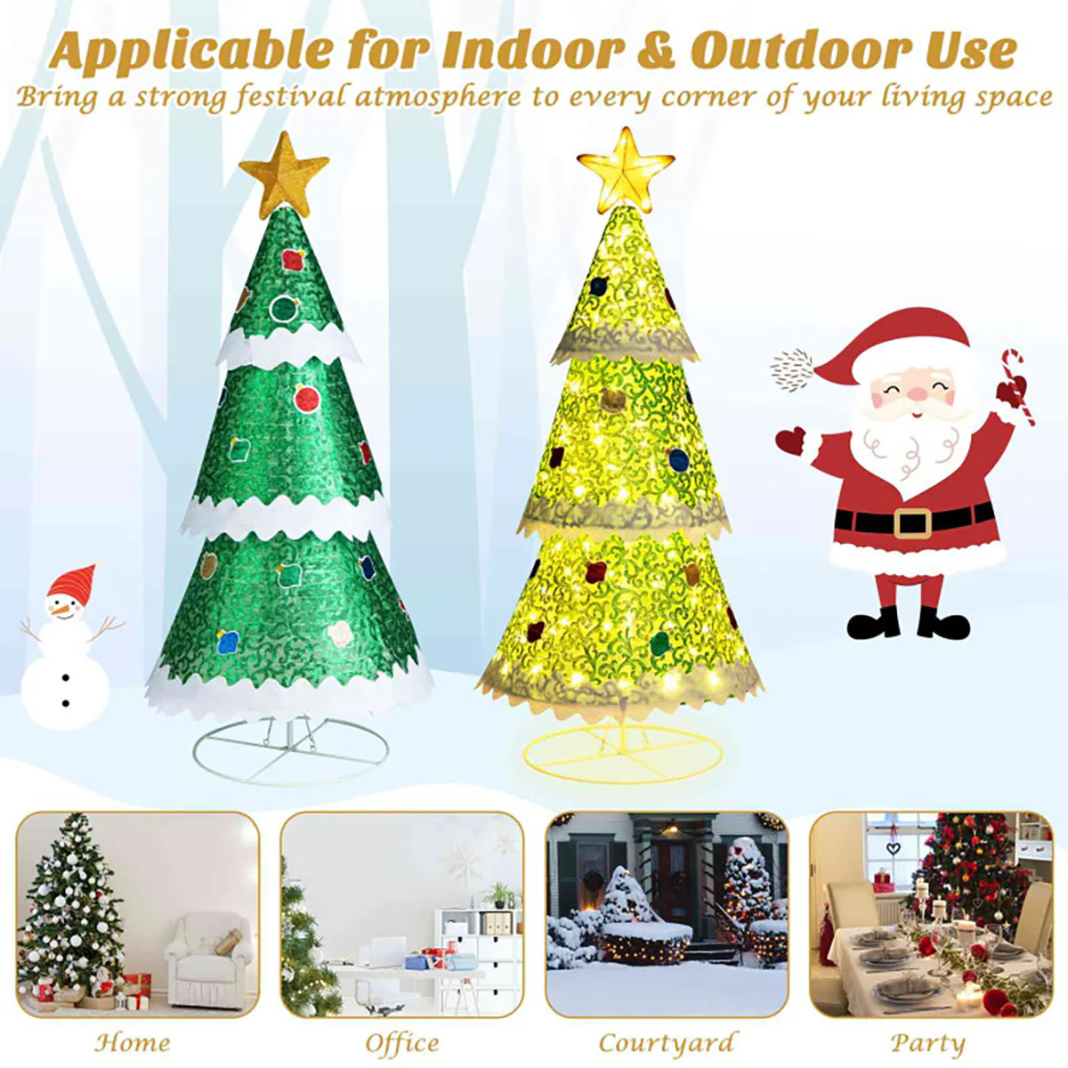 4.6' Pre-Lit Pop-up Christmas Tree - Image 3