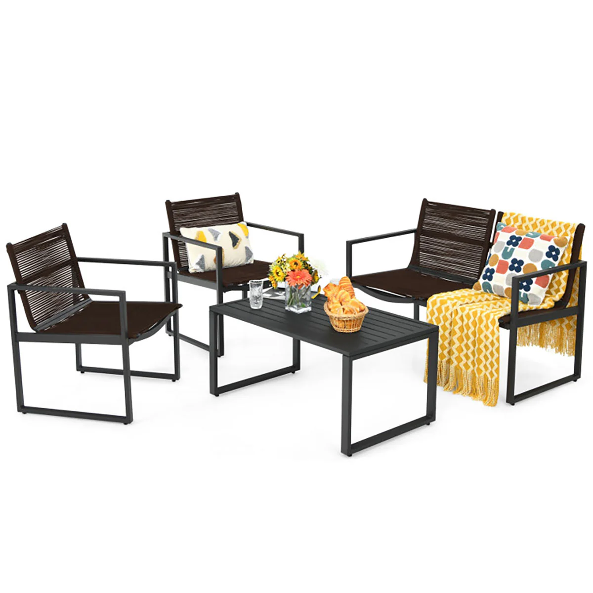 4-Piece Patio Set with Loveseat - Image 2