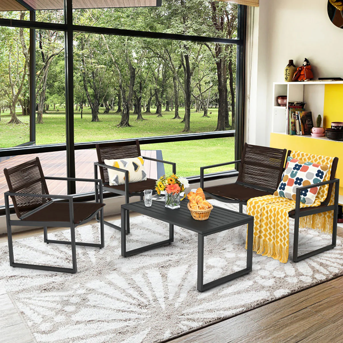 4-Piece Patio Set with Loveseat - Image 3