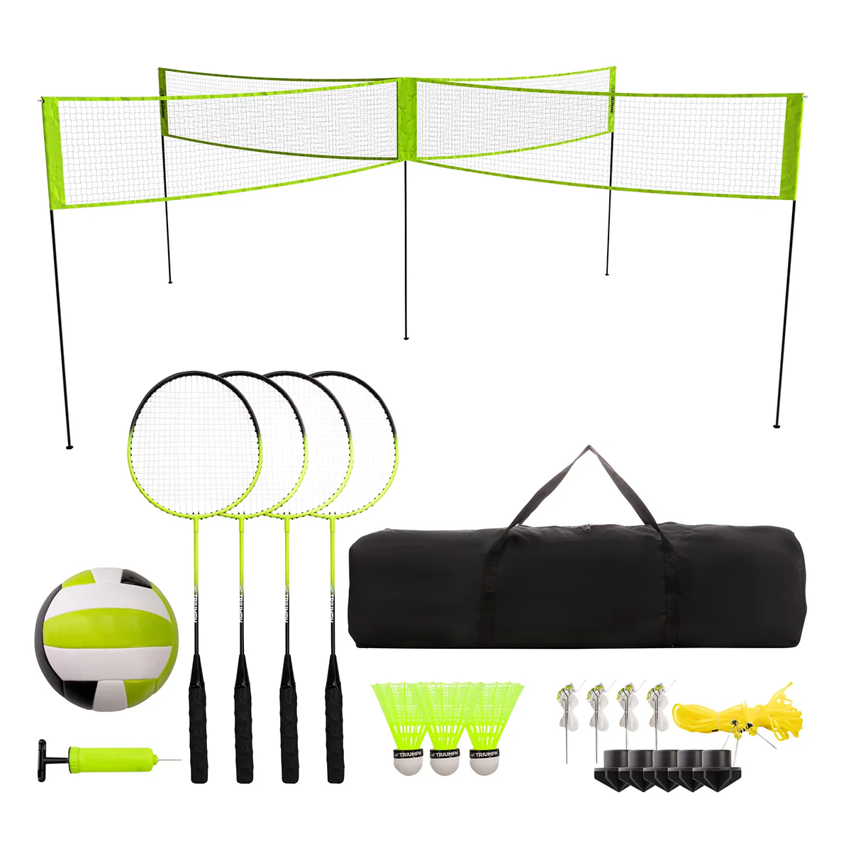 4-Square Volleyball Badminton Set Combo - Image 2