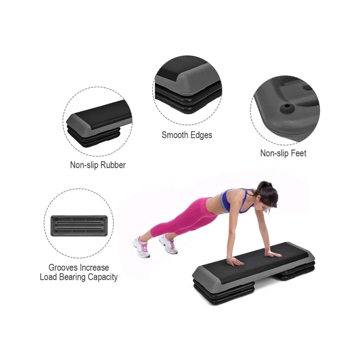 43'' Height Adjustable Fitness Aerobic Step Platform - Image 21