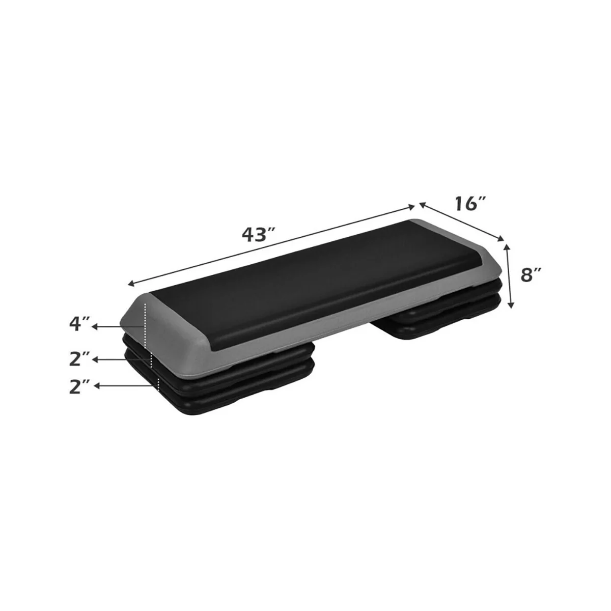 43'' Height Adjustable Fitness Aerobic Step Platform - Image 24