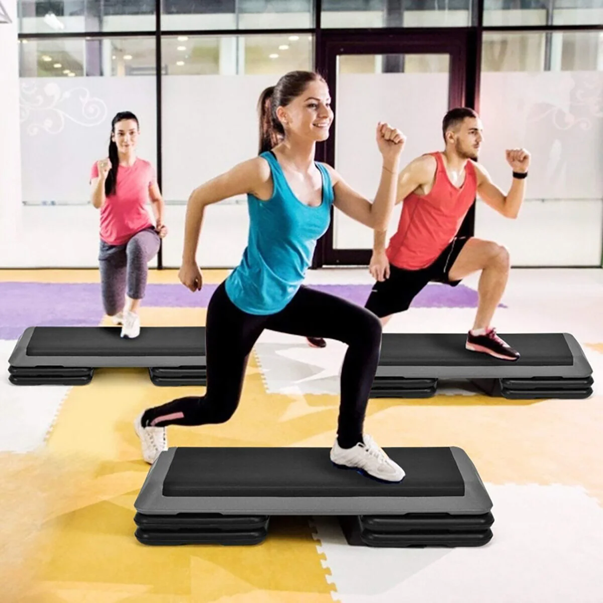 43'' Height Adjustable Fitness Aerobic Step Platform - Image 26