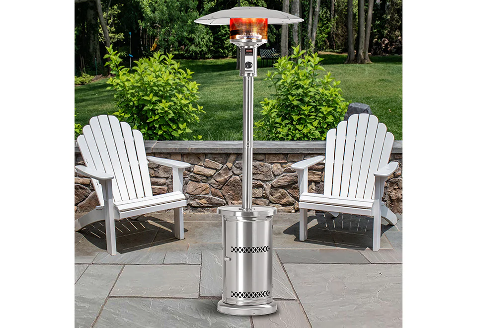 48,000 BTU Stainless Steel Floorstanding Patio Heater