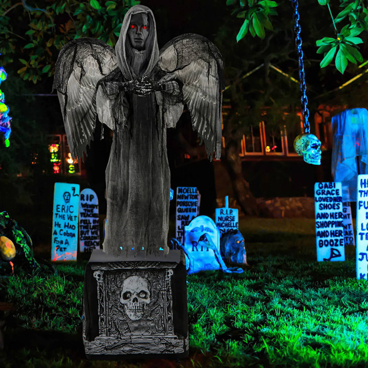 5.5 Ft. Mechanized Statue with Glowing Eyes