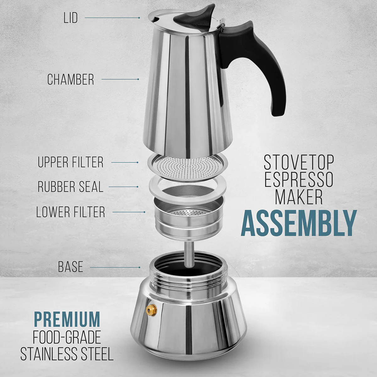 500 mL Stainless Steel Espresso Maker - Image 25