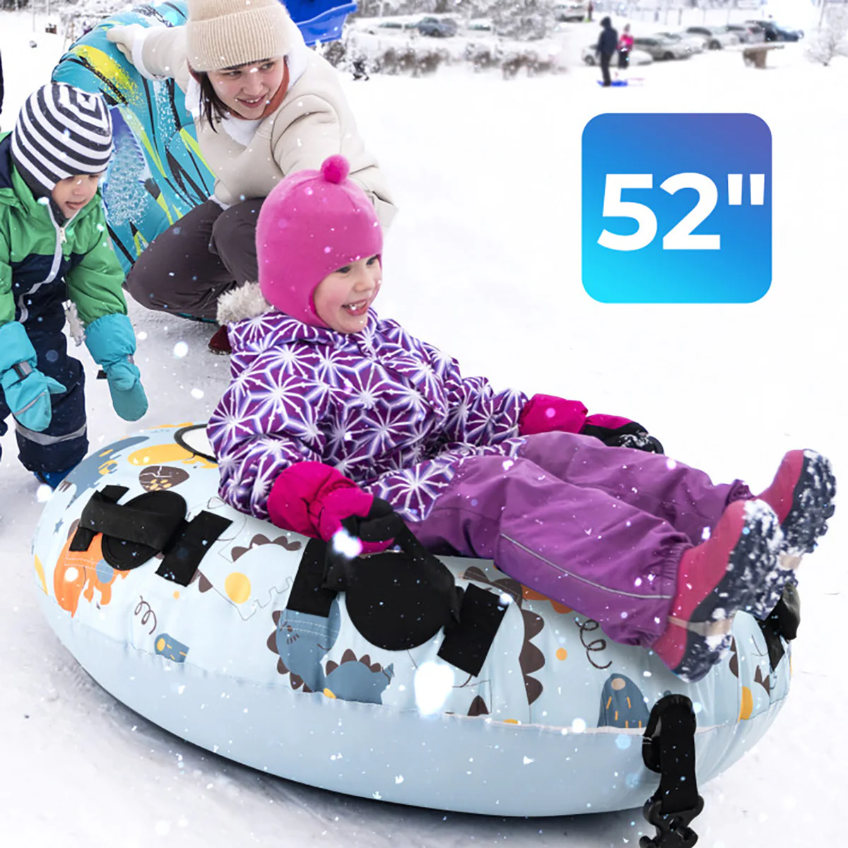 52'' Heavy-Duty Inflatable Snow Sled - Image 9