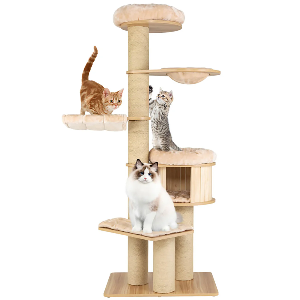 6.25' Scratch Post Cat Tree Tower - Image 10