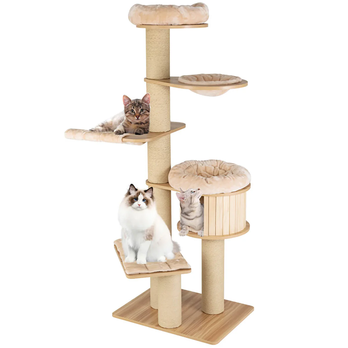 6.25' Scratch Post Cat Tree Tower - Image 2